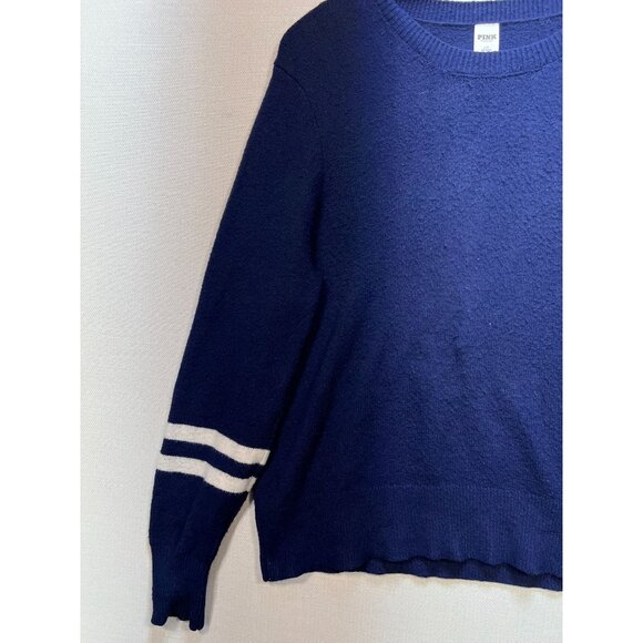 Victorias Secret Pink Womens Pullover Sweater Knit Stretch Sz L Blue - Picture 7 of 13